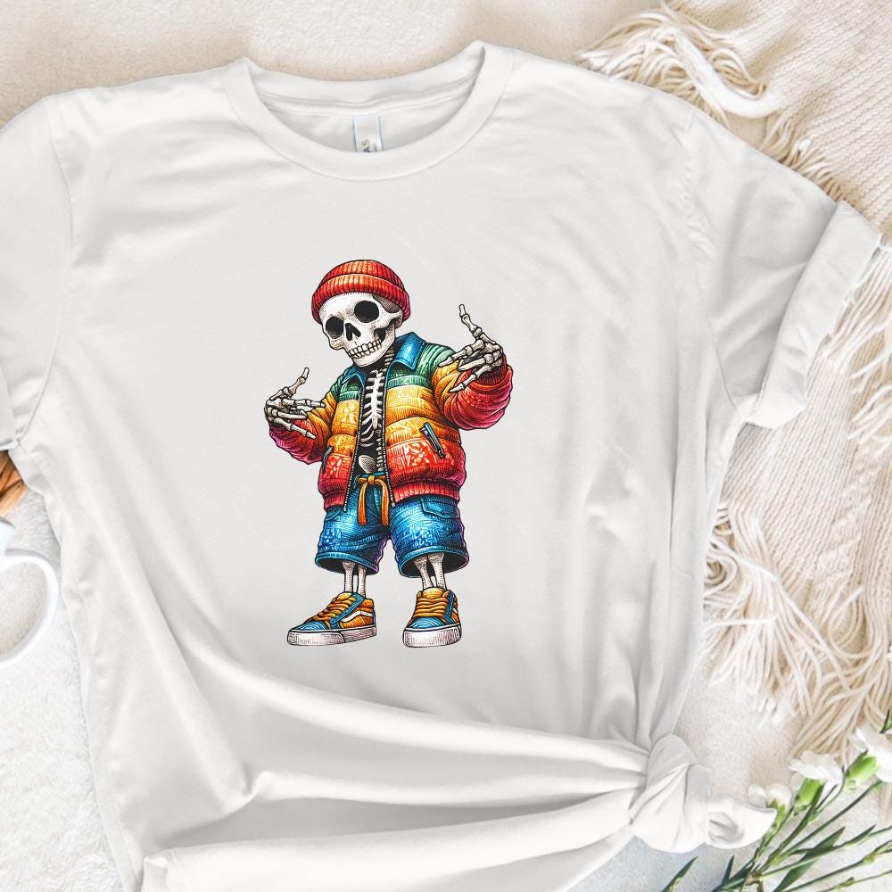 Gangster Skeleton PNG Digital Download Alt 4, Urban Sublimation - 300 DPI