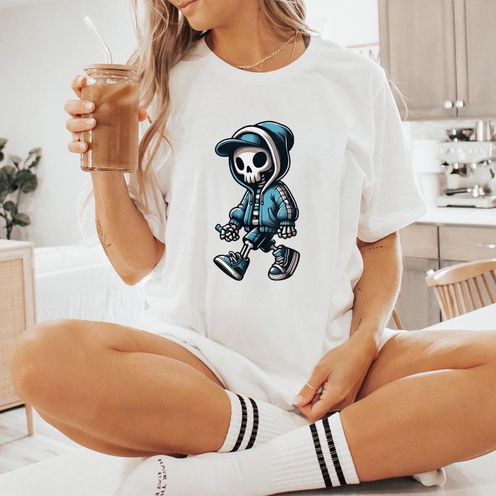 Gangster Skeleton PNG Digital Download, Urban Sublimation - 300 DPI