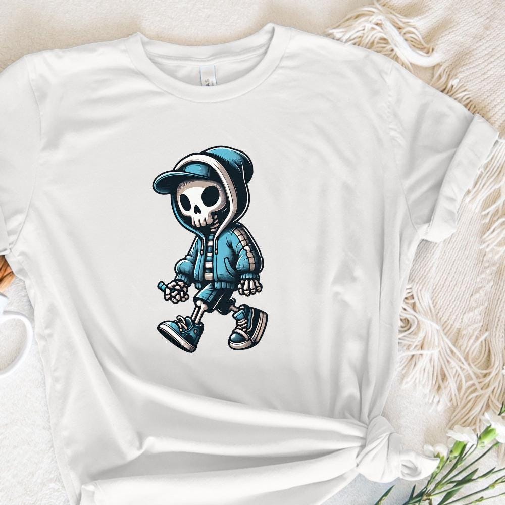 Gangster Skeleton PNG Digital Download, Urban Sublimation - 300 DPI