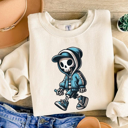 Gangster Skeleton PNG Digital Download, Urban Sublimation - 300 DPI