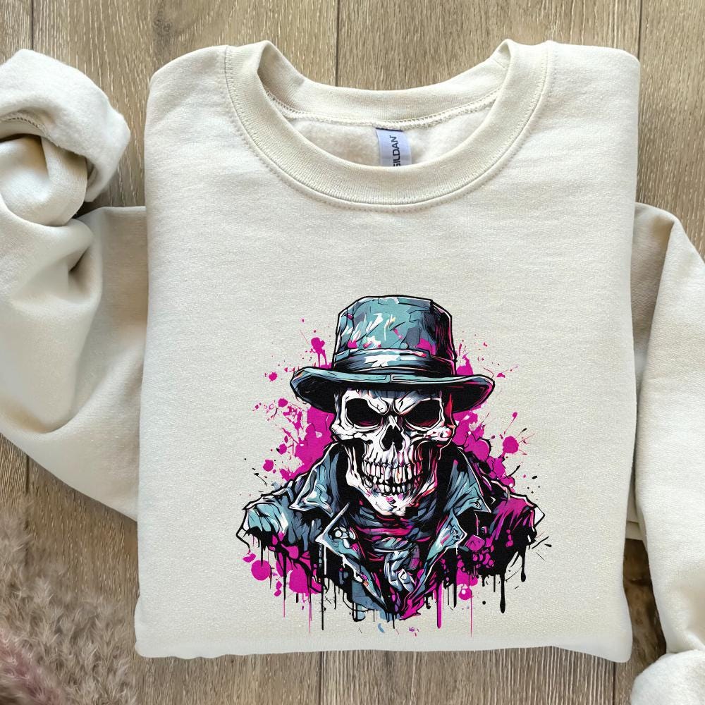 Gangster Skeleton PNG Digital Download Alt 3, Urban Sublimation - 300 DPI
