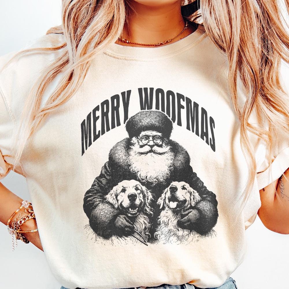 Merry Woofmas PNG Alt 3, Dog Mama PNG - 300 DPI Design for T-Shirt