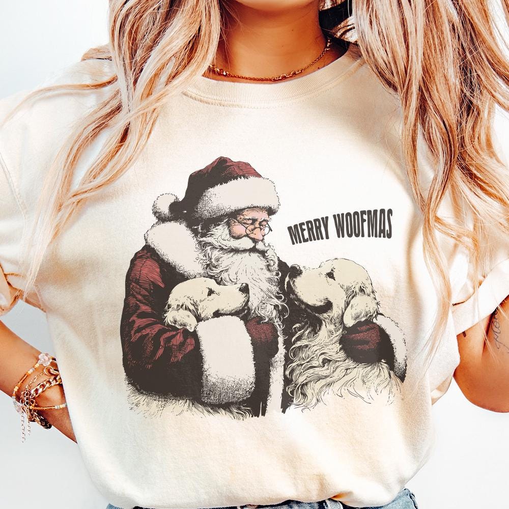 Merry Woofmas PNG, Dog Mama PNG - 300 DPI Design for T-Shirt