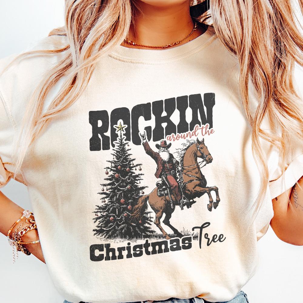 Rockin Around the Christmas Tree PNG Alt 2, Instant Download - 300 DPI