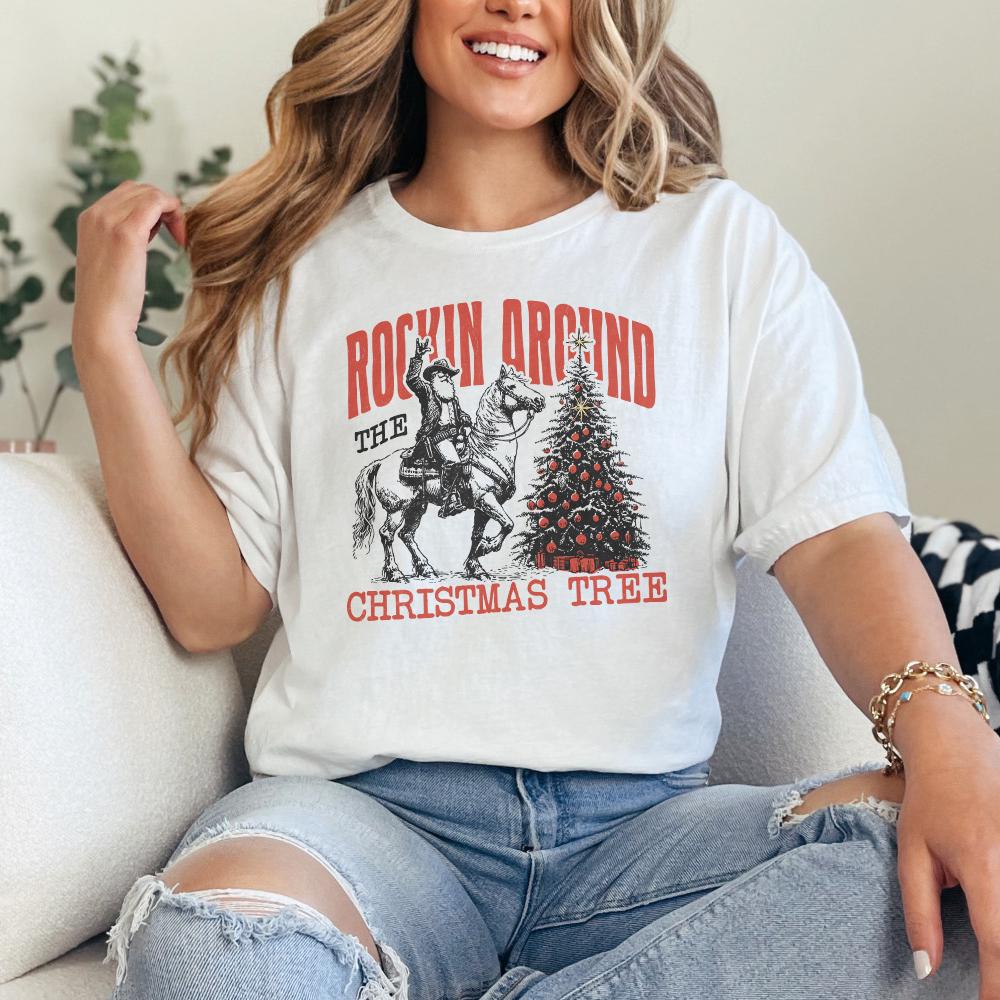 Rockin Around the Christmas Tree PNG, Instant Download - 300 DPI Design