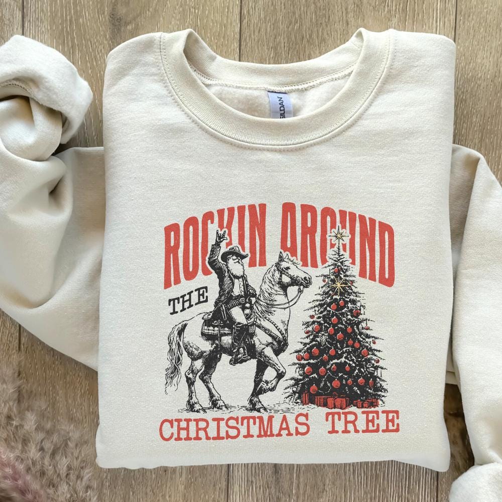 Rockin Around the Christmas Tree PNG, Instant Download - 300 DPI Design
