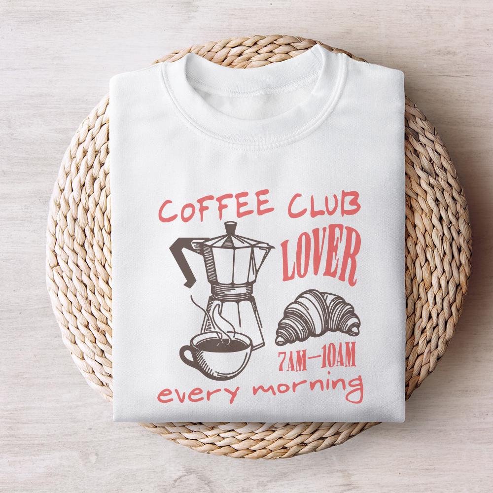 Coffee Club Lover PNG, Trendy Coffee PNG - 300 DPI Design for T-Shirt