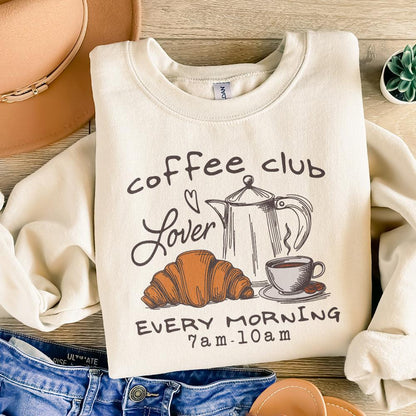 Coffee Club Lover PNG Alt 2, Trendy Coffee PNG - 300 DPI Design for T-Shirt