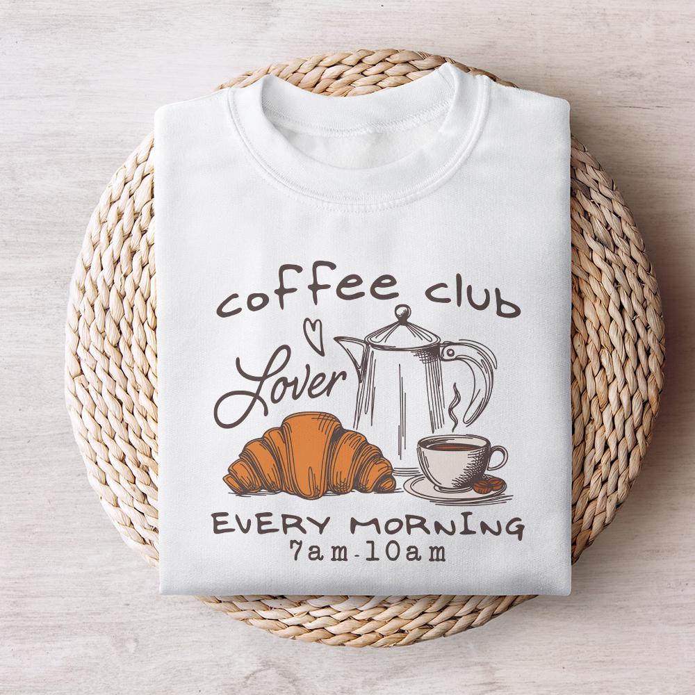 Coffee Club Lover PNG Alt 2, Trendy Coffee PNG - 300 DPI Design for T-Shirt