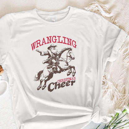 Wrangling Cowboy, Santa Western PNG - 300 DPI Design for T-Shirt