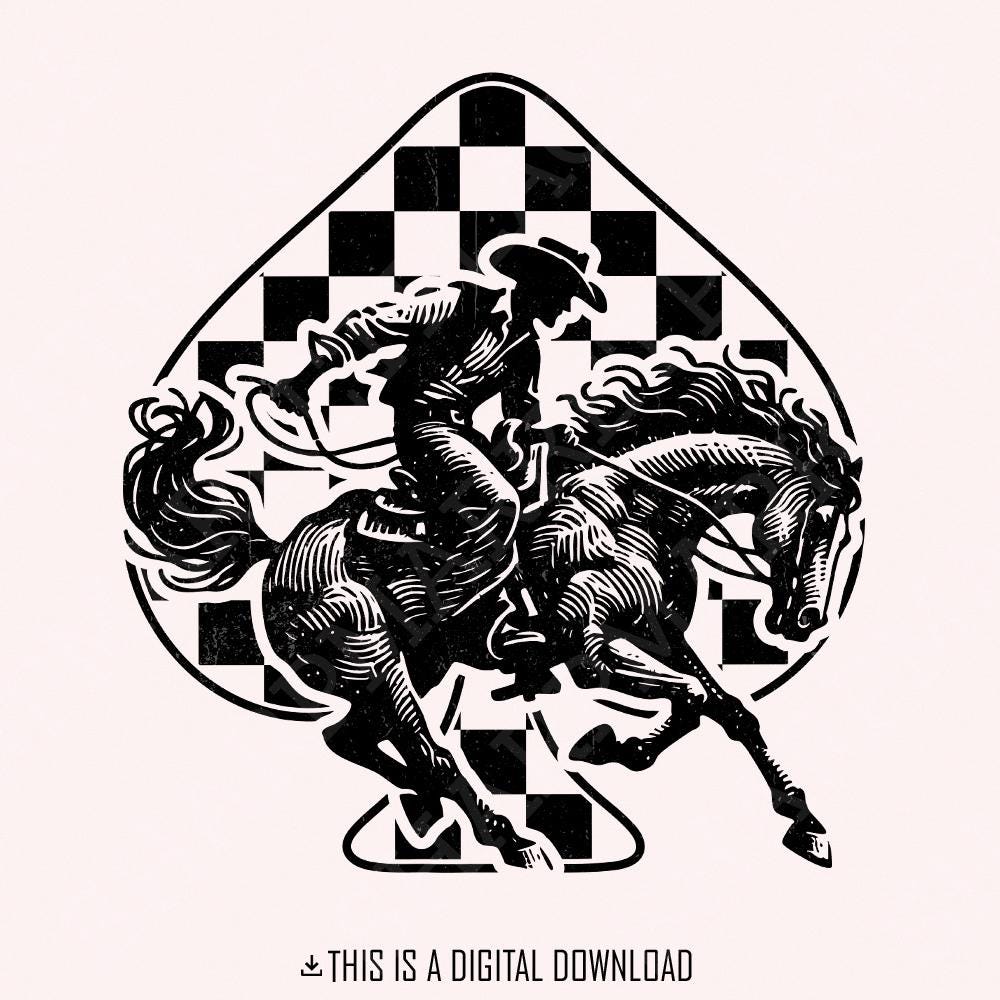 Western Cowboy PNG, Rodeo png - 300 DPI Design for T-Shirt