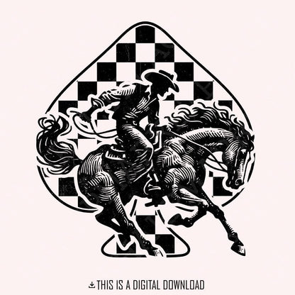 Western Cowboy PNG, Rodeo png - 300 DPI Design for T-Shirt