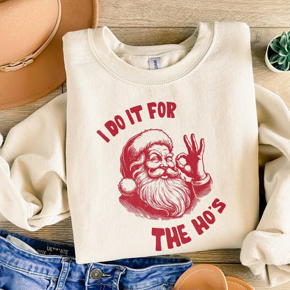 I Do It For The Hos Png Alt 2, Funny Santa Png - 300 DPI Design for T-Shirt