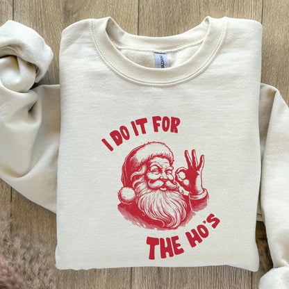 I Do It For The Hos Png Alt 2, Funny Santa Png - 300 DPI Design for T-Shirt