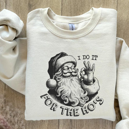 I Do It For The Hos Png, Funny Santa Png - 300 DPI Design for T-Shirt