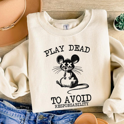 Play Dead png, Avoid Responsability PNG - 300 DPI Design for T-Shirt