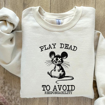 Play Dead png, Avoid Responsability PNG - 300 DPI Design for T-Shirt