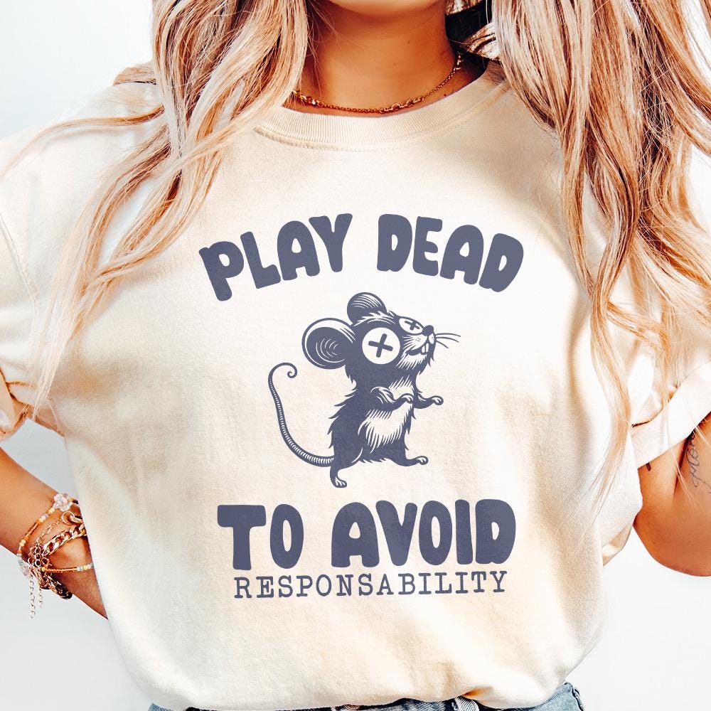 Play Dead png Alt 2, Avoid Responsability PNG - 300 DPI Design for T-Shirt
