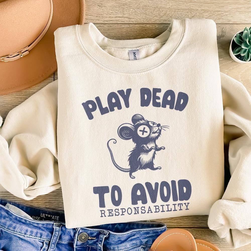 Play Dead png Alt 2, Avoid Responsability PNG - 300 DPI Design for T-Shirt