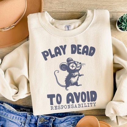 Play Dead png Alt 2, Avoid Responsability PNG - 300 DPI Design for T-Shirt