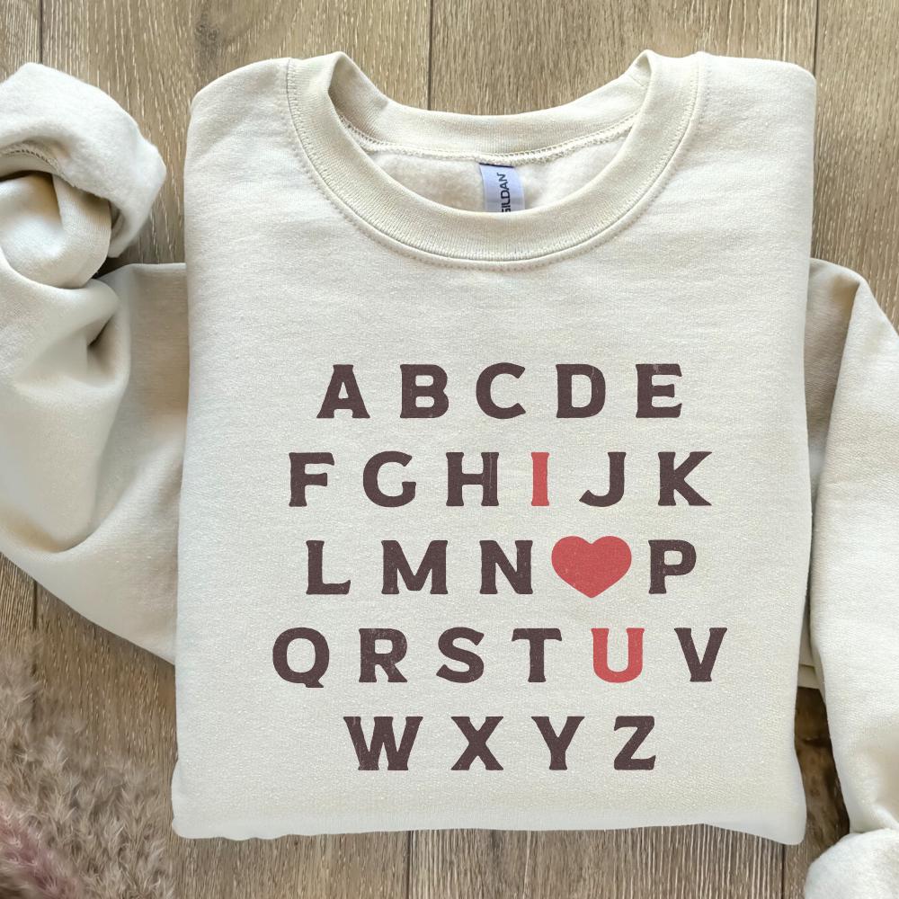 ABC I Love You PNG, Valentines Day png - 300 DPI Design for T-Shirt