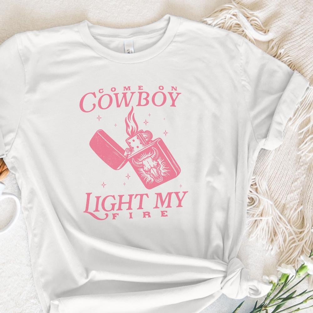 Cowboy Light My Fire Valentine's, Western PNG Designs - 300 DPI Design