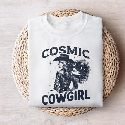 Retro Cosmic Cowgirl PNG, Starry Night Space Cowgirl - 300 DPI Design for