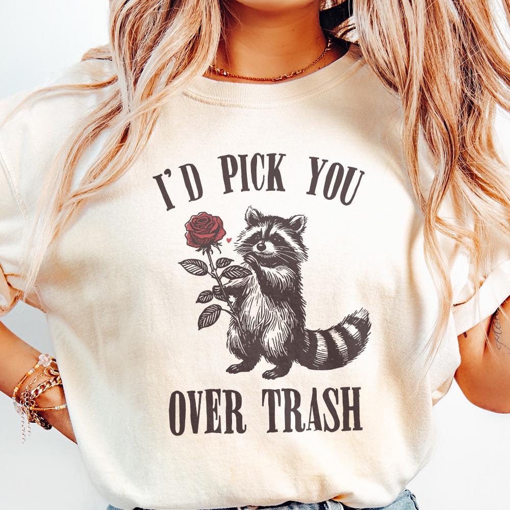 Funny Raccoon Valentines PNG Alt 2, Sarcastic Valentines - 300 DPI Design