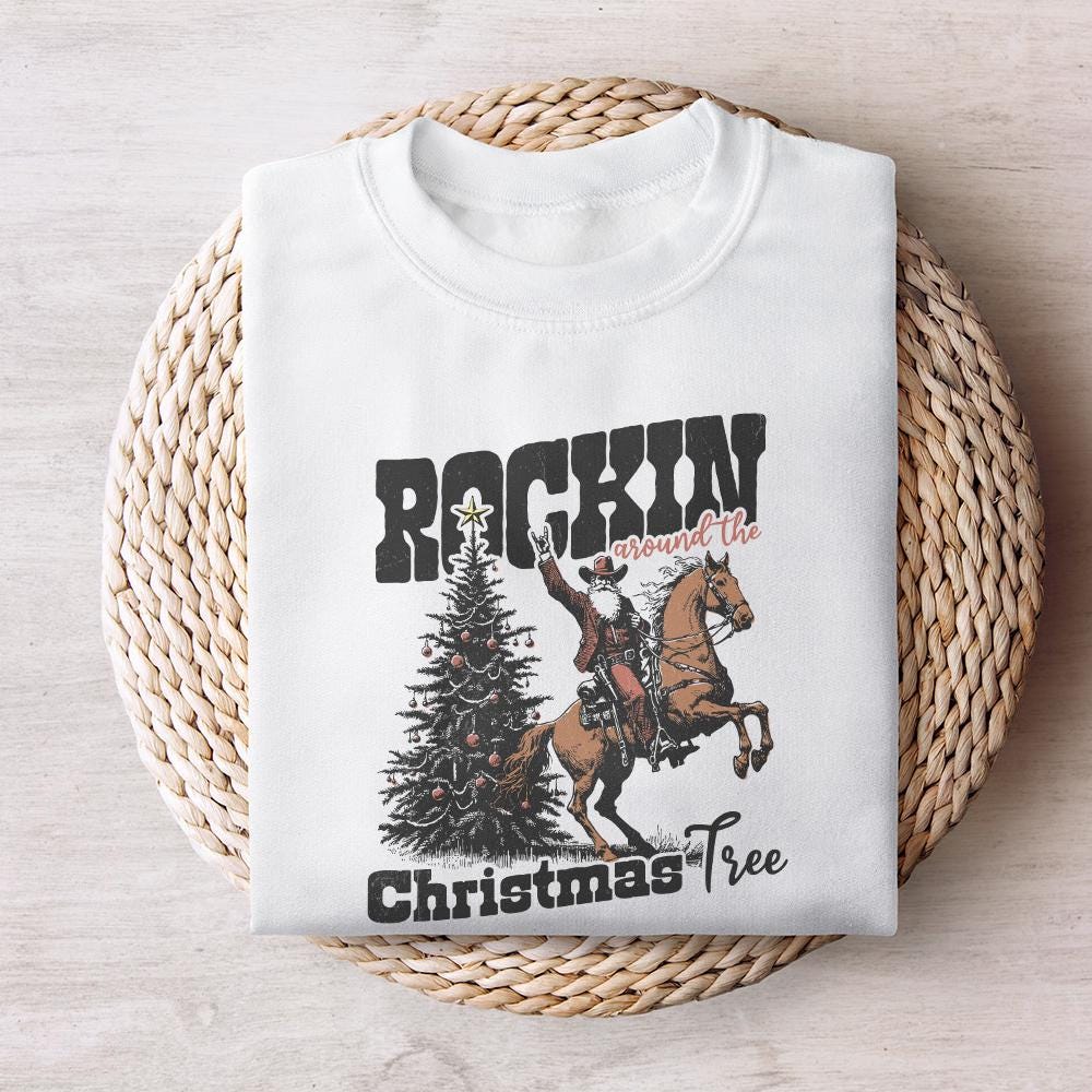 Rockin Around the Christmas Tree PNG Alt 2, Instant Download - 300 DPI