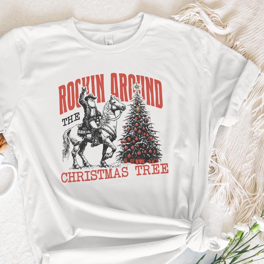 Rockin Around the Christmas Tree PNG, Instant Download - 300 DPI Design