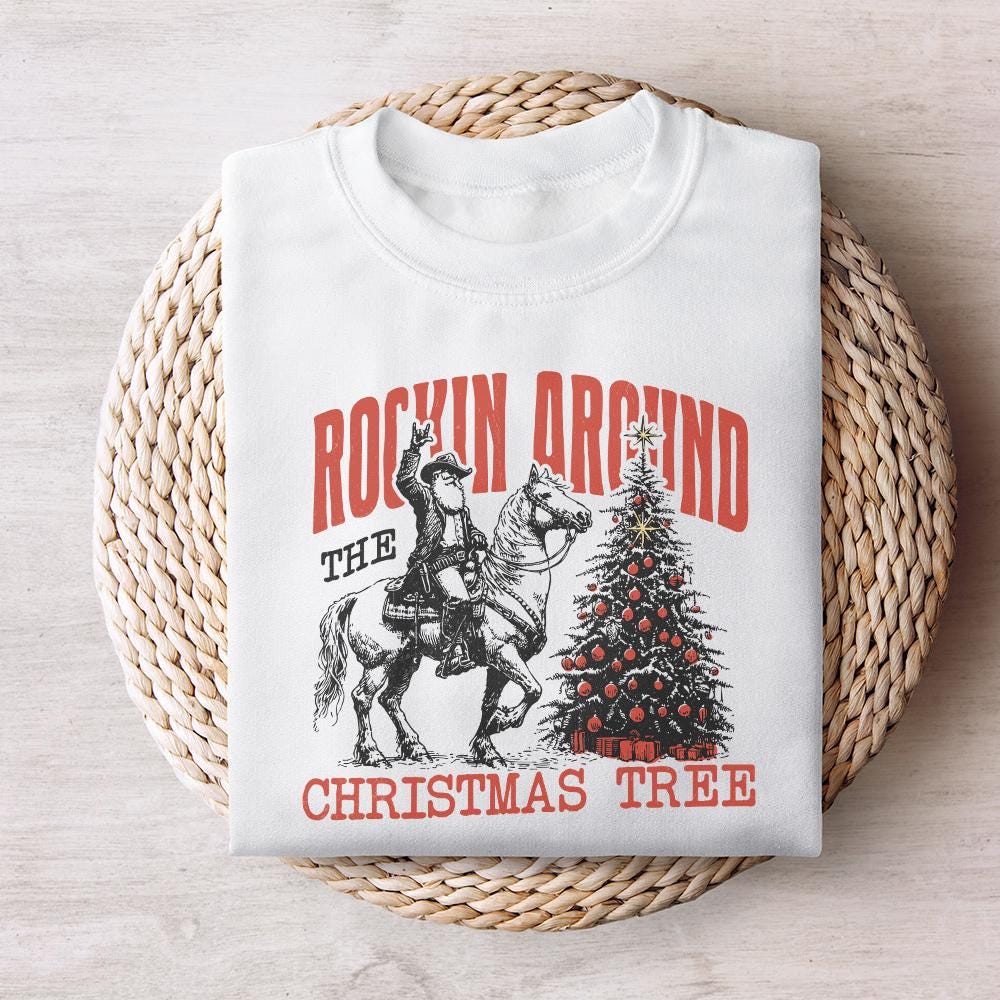 Rockin Around the Christmas Tree PNG, Instant Download - 300 DPI Design
