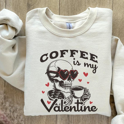 Coffee is my Valentine PNG Alt 2, Valentines Day Png - 300 DPI Design for
