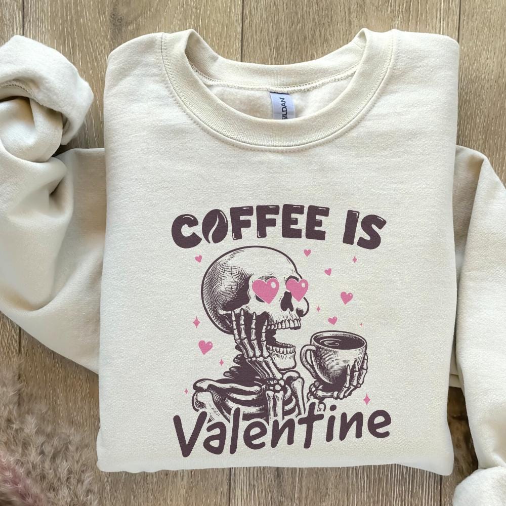 Coffee is my Valentine PNG, Valentines Day Png - 300 DPI Design for T-Shirt