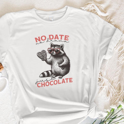No Date Just Chocolate PNG, Raccoon Valentine Sublimation - 300 DPI