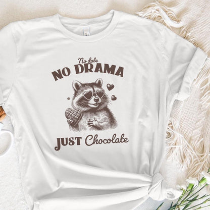 No Date Just Chocolate PNG Alt 2, Raccoon Valentine Sublimation - 300 DPI