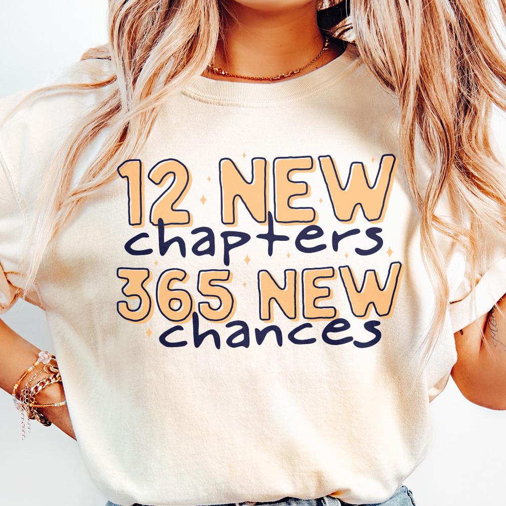 12 New Chapters 365 New Chances PNG, New Year 2025 png - 300 DPI Design