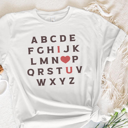 ABC I Love You PNG, Valentines Day png - 300 DPI Design for T-Shirt