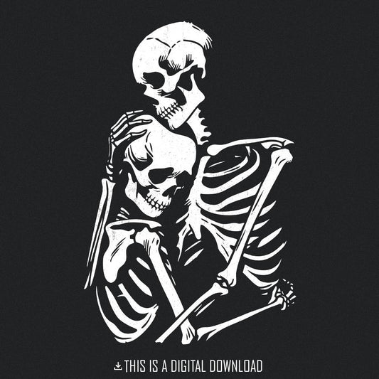 Skeleton Lovers png Alt 2, Valentine Skeleton - 300 DPI Design for T-Shirt