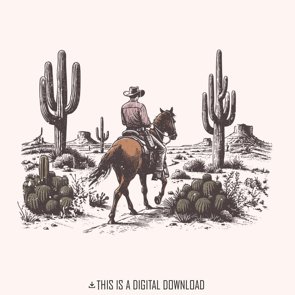 Western Cowboys PNG, Western Sublimation Design - 300 DPI Design for