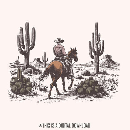 Western Cowboys PNG, Western Sublimation Design - 300 DPI Design for