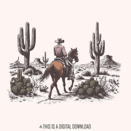 Western Cowboys PNG, Western Sublimation Design - 300 DPI Design for