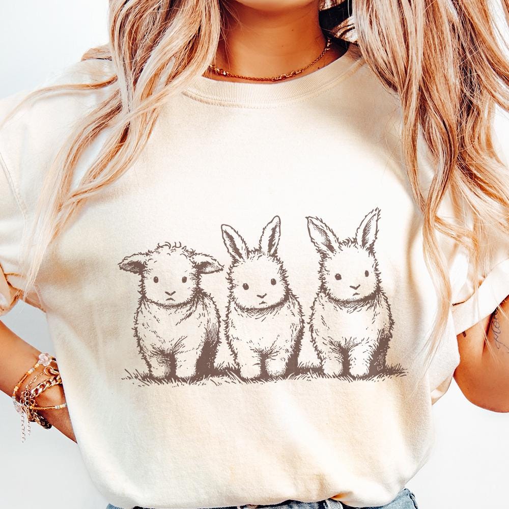 Easter Highland Cow Png, Easter Bunny Png - 300 DPI Design for T-Shirt