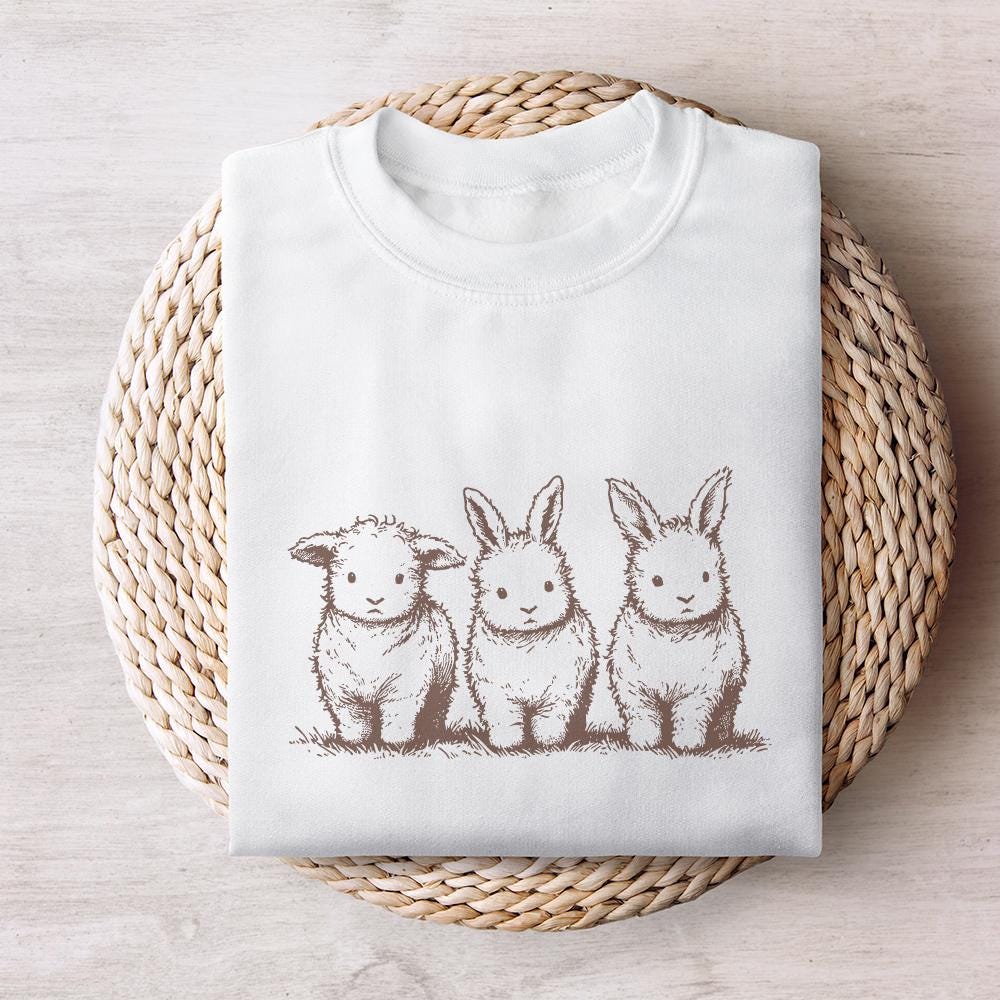 Easter Highland Cow Png, Easter Bunny Png - 300 DPI Design for T-Shirt