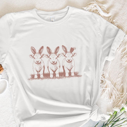 Easter Highland Cow Png Alt 2, Easter Bunny Png - 300 DPI Design for