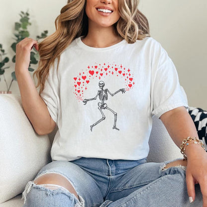 Funny Valentine PNG Alt 2, Skeleton Valentine - 300 DPI Design for T-Shirt