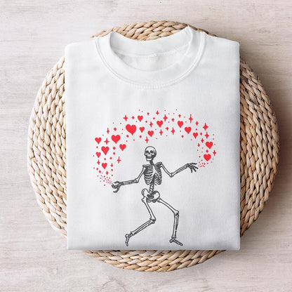 Funny Valentine PNG Alt 2, Skeleton Valentine - 300 DPI Design for T-Shirt