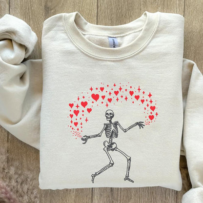 Funny Valentine PNG Alt 2, Skeleton Valentine - 300 DPI Design for T-Shirt