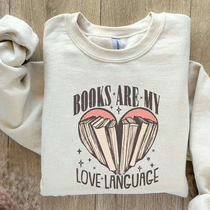 Books Are My Love Language, Valentine Book Lover PNG - 300 DPI Design for