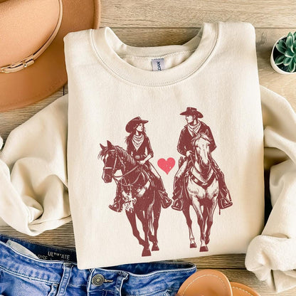 Retro Valentine Png, Vintage Cowboy Valentine Png - 300 DPI Design for