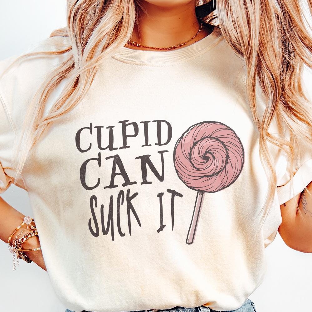 Cupid Can Suck It Png, Funny Valentine's Day Sublimation - 300 DPI Design